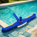 Strong 20\" Two-in-One Pool Brush and Vacuum with EZ Clips: Effortless Pool Maintenance Tool